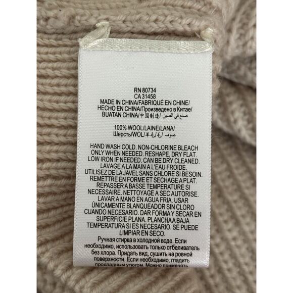 Sweater Vest S Chunky Sleeveless High Neck 100% Wool Old Money Quiet Luxury - Picture 6 of 6